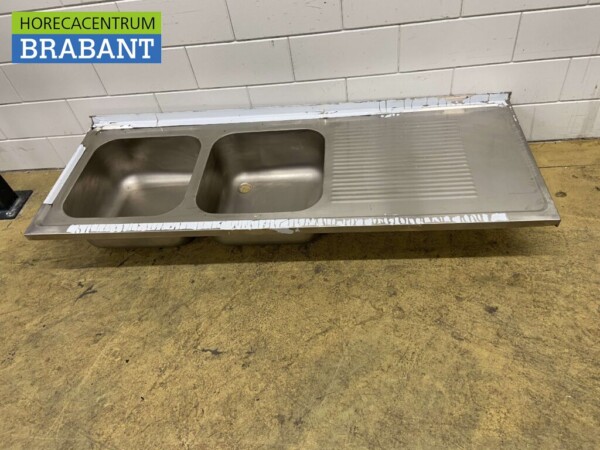 RVS Spoelblad Dubbele spoelbakken 190 x 70 cm Horeca