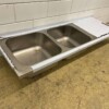 RVS Spoelblad Dubbele spoelbakken 180 x 60 cm Horeca - Afbeelding 3