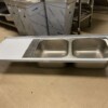 RVS Spoelblad Dubbele spoelbakken 180 x 60 cm Horeca