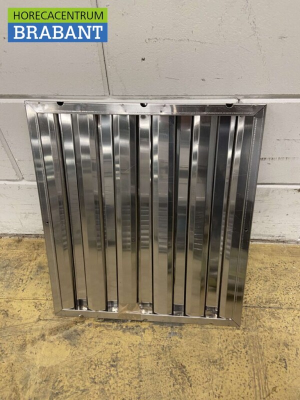 RVS Rooster Lamellenfilter Filter voor Afzuigkap Dampkap 45 x 40 x 2 cm Horeca - Afbeelding 2
