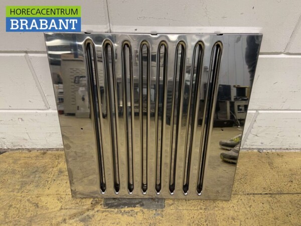RVS Rooster Lamellenfilter Filter voor Afzuigkap Dampkap 50 x 50 x 2,3 cm Horeca