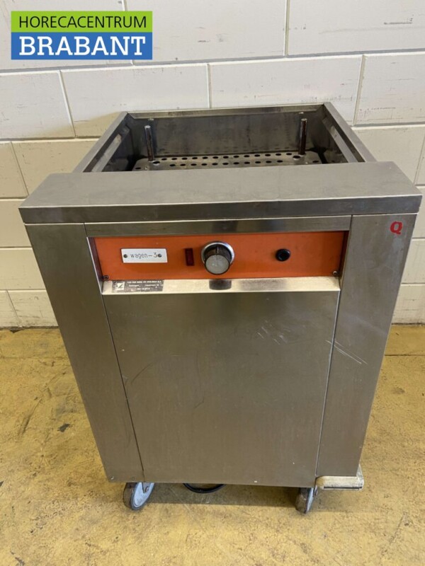 RVS Verwarmde servieswagen serviesdispenser 63,5 cm 230V Horeca