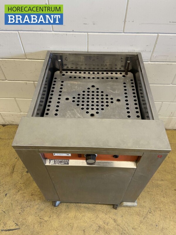 RVS Verwarmde servieswagen serviesdispenser 63,5 cm 230V Horeca - Afbeelding 2