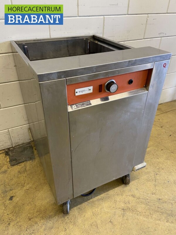 RVS Verwarmde servieswagen serviesdispenser 63,5 cm 230V Horeca - Afbeelding 4