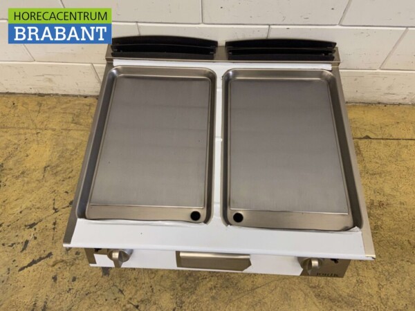 RVS Giorik bakplaat kookplaat grillplaat 2 zones 80 cm GAS Horeca - Afbeelding 2