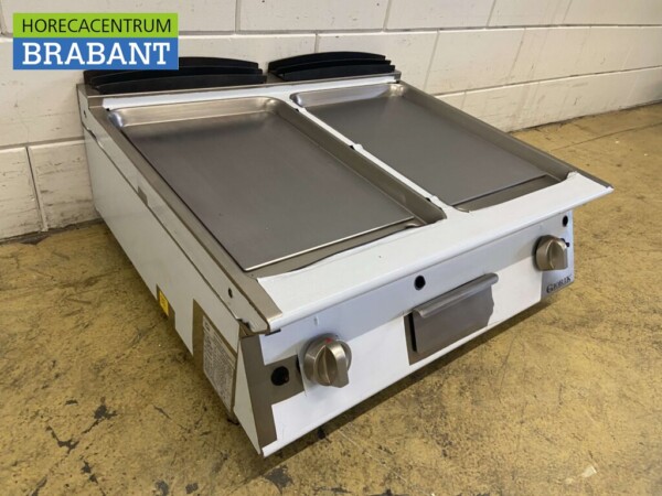 RVS Giorik bakplaat kookplaat grillplaat 2 zones 80 cm GAS Horeca - Afbeelding 3