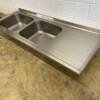 RVS Spoelblad Dubbele spoelbakken 190 x 70 cm Horeca - Afbeelding 3