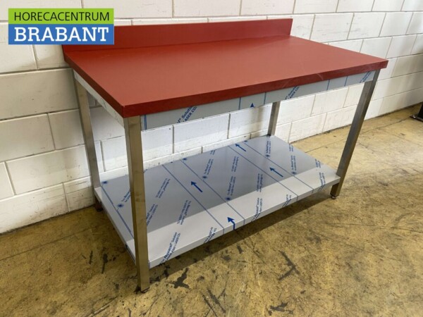 RVS Polyethylene PE Snijtafel Werktafel 140 cm Horeca Slagerij - Afbeelding 3