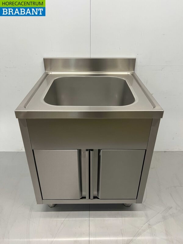 RVS  Spoeltafel Spoelbak klapdeuren Premium-line 70 cm Horeca