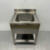 RVS  Spoeltafel Spoelbak Premium-line 70 x 70 cm Gelast model Horeca