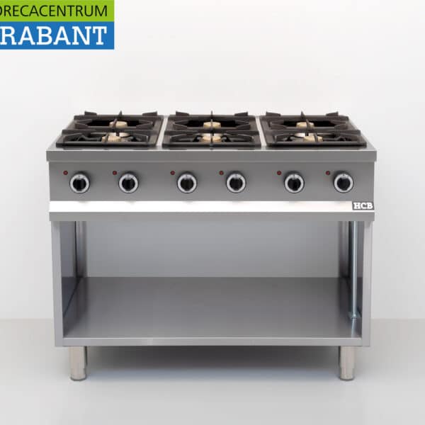 HCB RVS 6 pits gasfornuis fornuis 700 Series 110 cm 36 kW Horeca