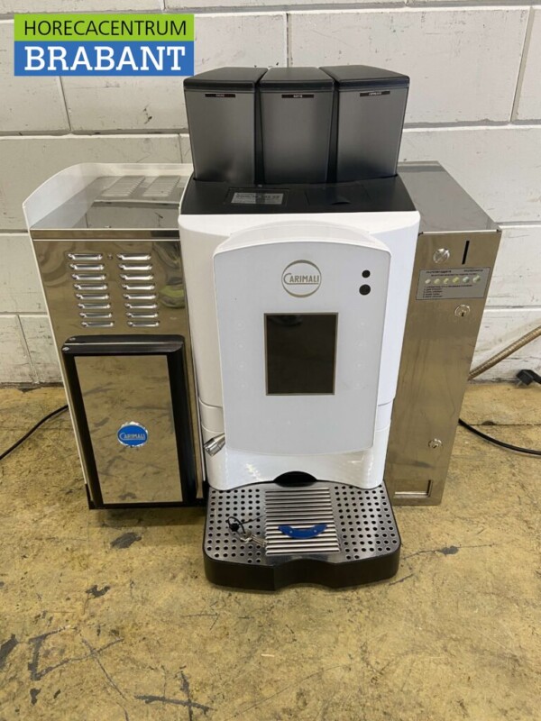 Carimali Optima espressomachine met melkkoeler Euro inworp 230V Horeca