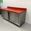RVS Polyethyleen PE Werkkast Kast Snijtafel Premium-line 2 schuifdeuren 180 cm Horeca Slagerij - Afbeelding 3