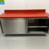RVS Polyethyleen PE Werkkast Kast Snijtafel Premium-line 2 schuifdeuren 180 cm Horeca Slagerij - Afbeelding 4