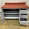 RVS Polyethylene PE Werkkast Kast Snijtafel 2 klapdeuren 3 laden 140 cm Horeca Slagerij - Afbeelding 4