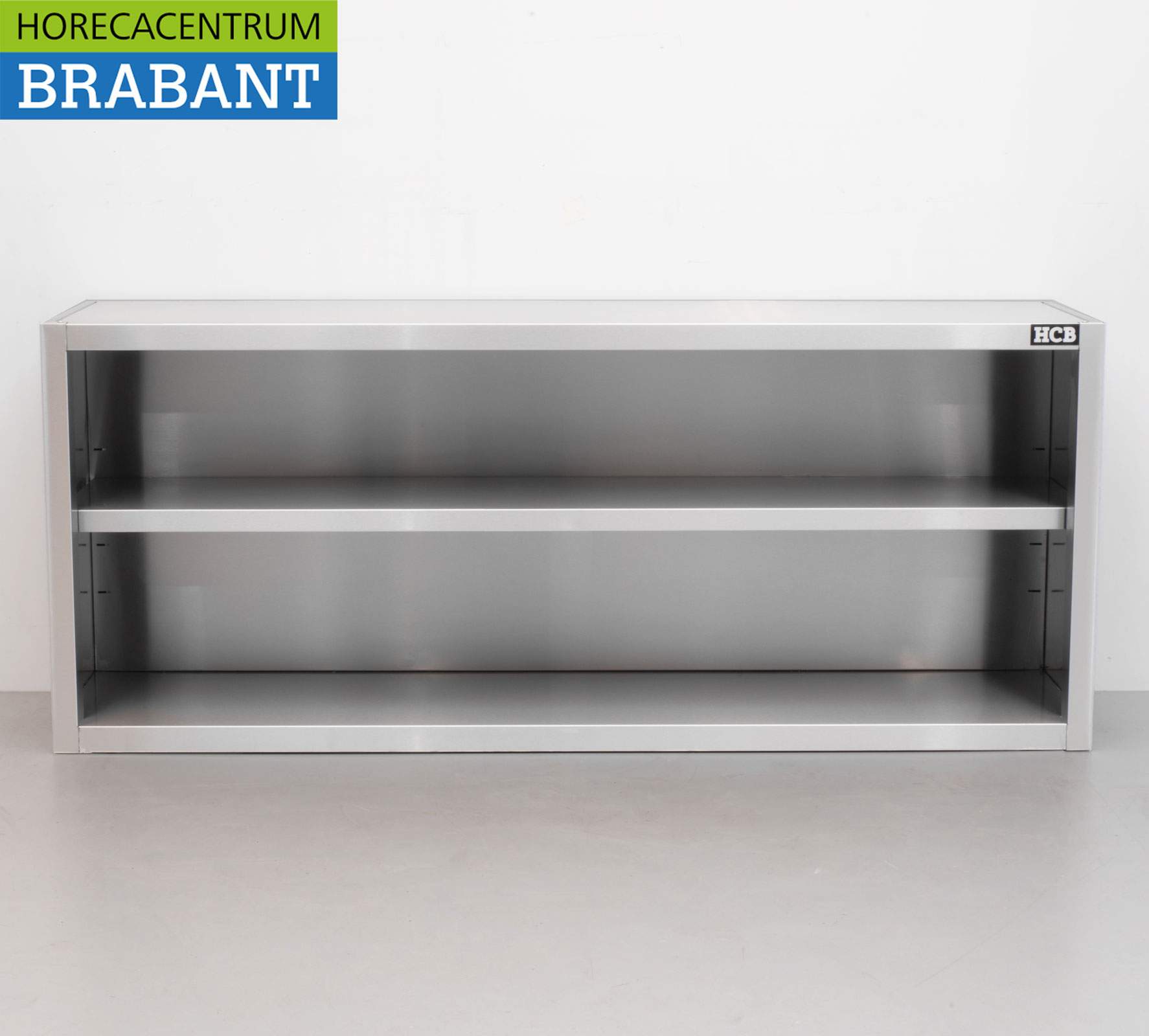 HCB RVS Wandkast Kast Open model 160 cm Horeca