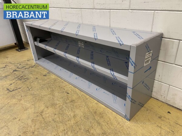 RVS Wandkast Kast Open model 180 cm Horeca - Afbeelding 2