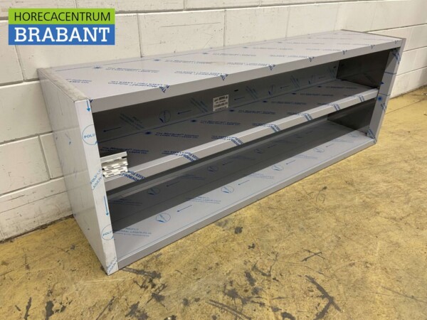 RVS Wandkast Kast Open model 180 cm Horeca - Afbeelding 3