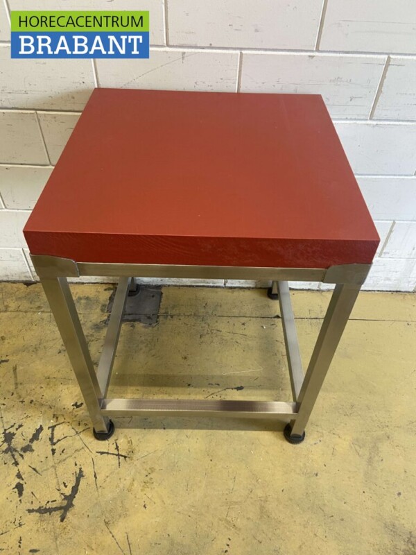 RVS Polyethylene PE Hakblok Premium-line 70 x 70 cm Horeca Slagerij - Afbeelding 2