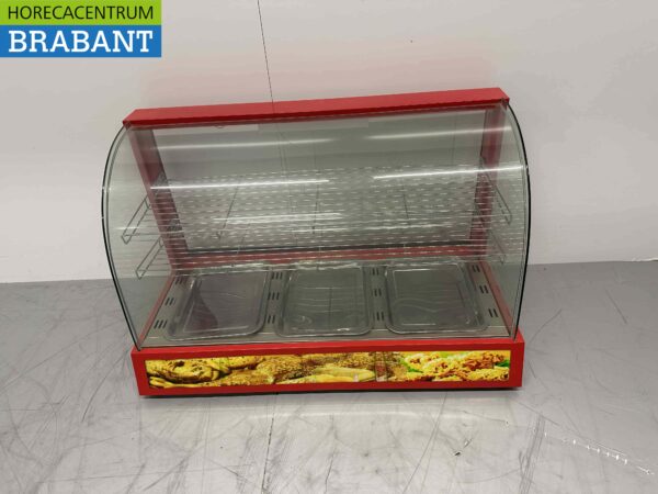 RVS Warmhoudvitrine Warmtevitrine 96 cm 230V Horeca