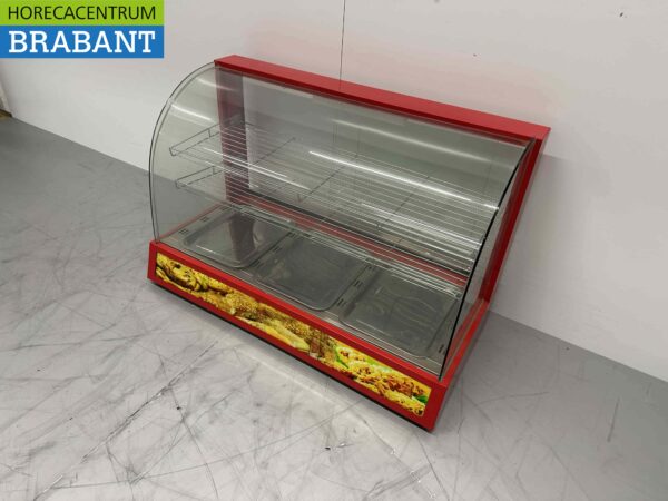RVS Warmhoudvitrine Warmtevitrine 96 cm 230V Horeca - Afbeelding 2