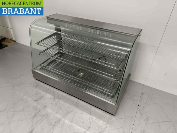 RVS Warmhoudvitrine Warmtevitrine 90 cm 230V Horeca - Afbeelding 2