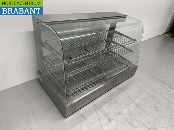 RVS Warmhoudvitrine Warmtevitrine 90 cm 230V Horeca - Afbeelding 3