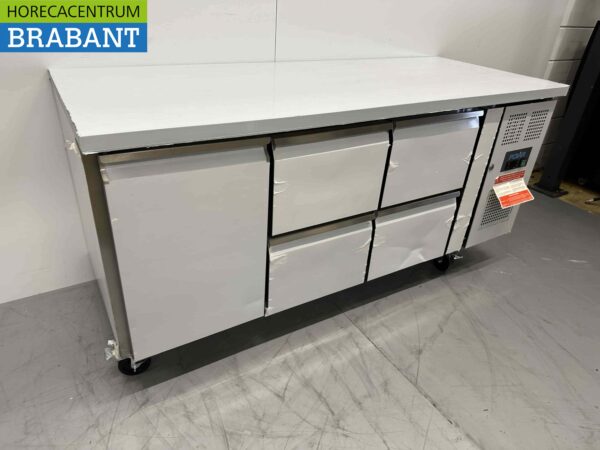 RVS Polar Koelwerkbank 1 deur en 4 laden 179,5 cm 230V Horeca - Afbeelding 3