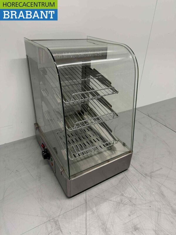 RVS Warmhoudvitrine Warmtevitrine 35 cm 230V Horeca - Afbeelding 3