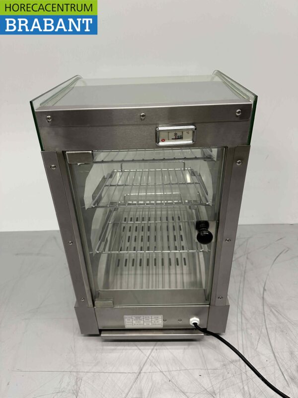 RVS Warmhoudvitrine Warmtevitrine 35 cm 230V Horeca - Afbeelding 6