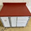 RVS Polyethylene PE Werkkast Kast Snijtafel 2 klapdeuren en 3 laden 100 cm Horeca Slagerij - Afbeelding 2