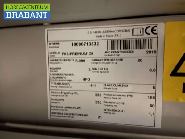 RVS Coreco Viskoeling Koelkast Koeling voor vis 125 liter 230V Horeca - Afbeelding 6