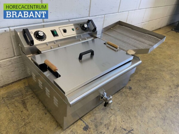 RVS Visfriteuse Oliebolfriteuse Friteuse Frituur 30 liter 400V Horeca - Afbeelding 4