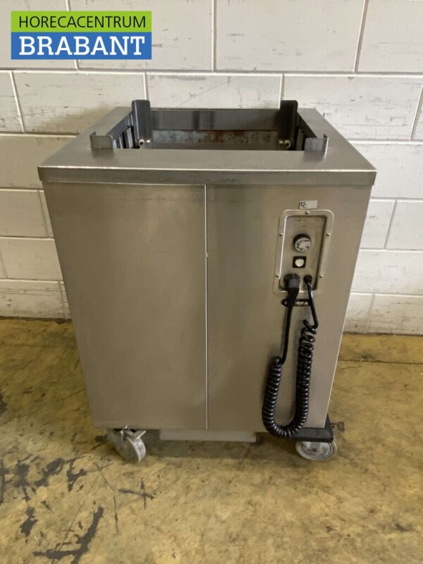 RVS Mobile Verwarmde kopjesdispenser 50 x 50 cm 230V Horeca