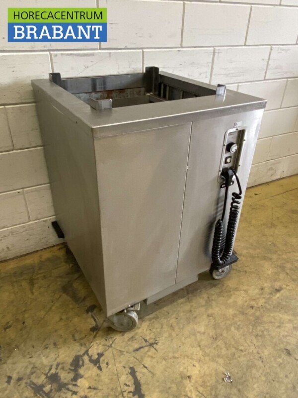 RVS Mobile Verwarmde kopjesdispenser 50 x 50 cm 230V Horeca - Afbeelding 3