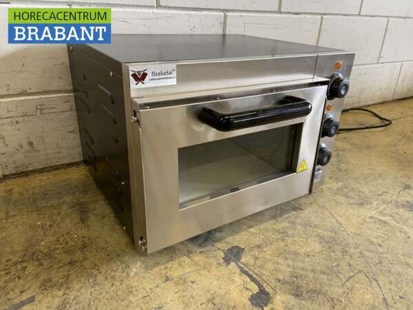 RVS Pizzaoven oven 35,5 cm steen 230V Horeca - Afbeelding 3