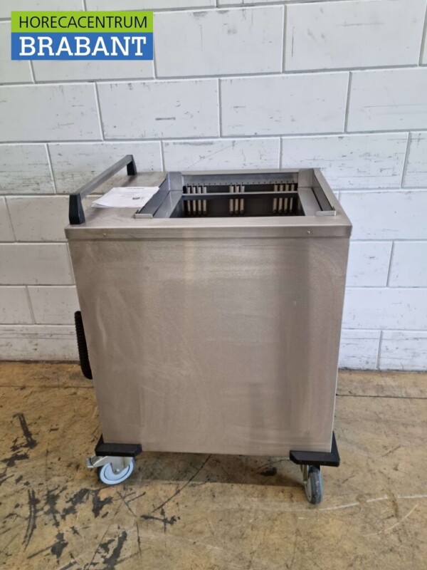 RVS Mobile Verwarmde kopjesdispenser 50 x 50 cm 230V Horeca