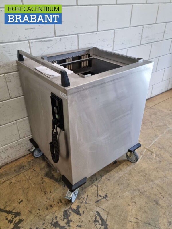 RVS Mobile Verwarmde kopjesdispenser 50 x 50 cm 230V Horeca - Afbeelding 3