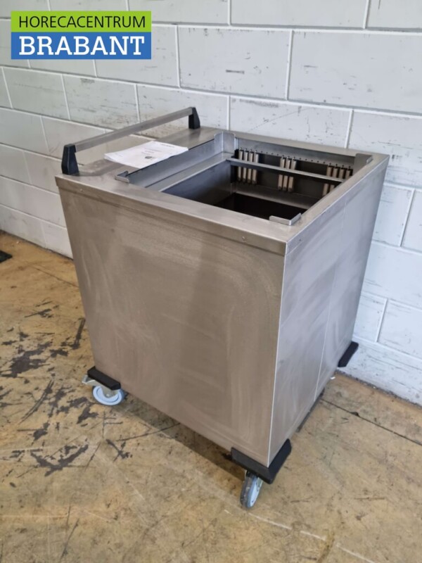 RVS Mobile Verwarmde kopjesdispenser 50 x 50 cm 230V Horeca - Afbeelding 2
