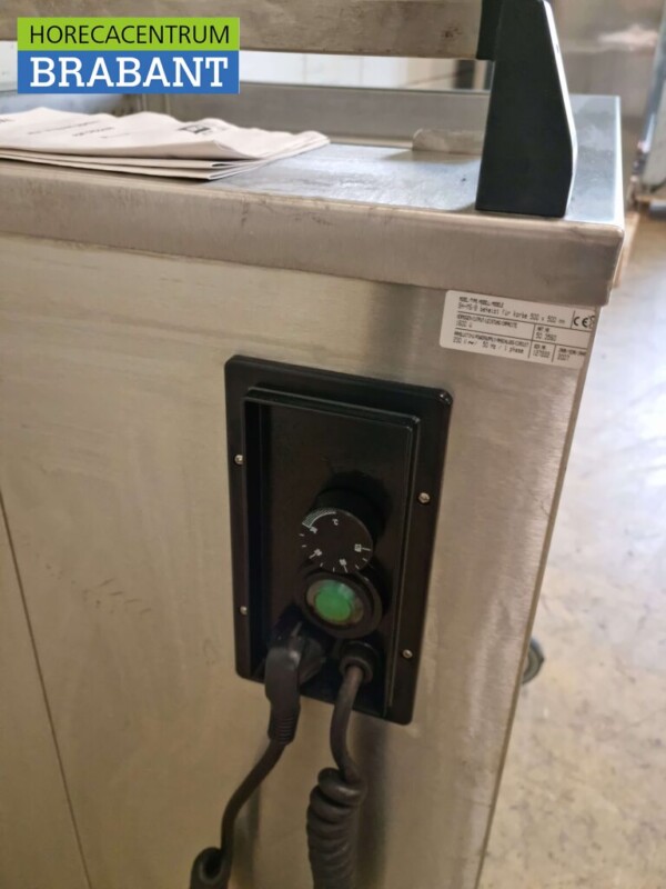 RVS Mobile Verwarmde kopjesdispenser 50 x 50 cm 230V Horeca - Afbeelding 5