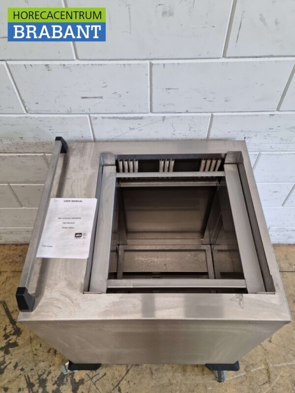 RVS Mobile Verwarmde kopjesdispenser 50 x 50 cm 230V Horeca - Afbeelding 4