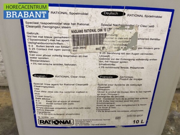 Jerrycan Kan Rational Cleanjet Reiniger Naglans spoelmiddel Blauw 10 liter Horeca - Afbeelding 2