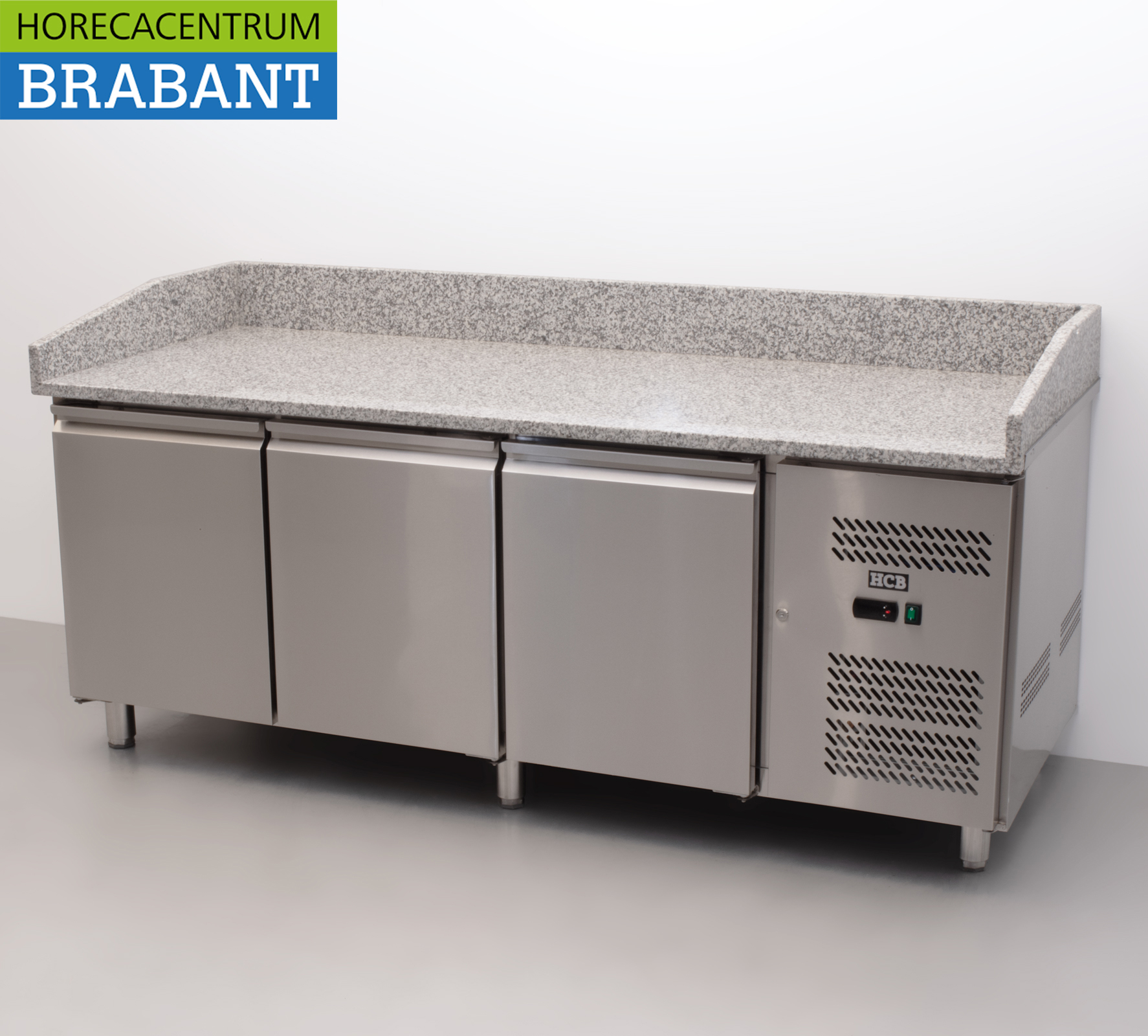 RVS Pizzawerkbank Pizzatafel Koelwerkbank 202 cm 230V Horeca - Afbeelding 2