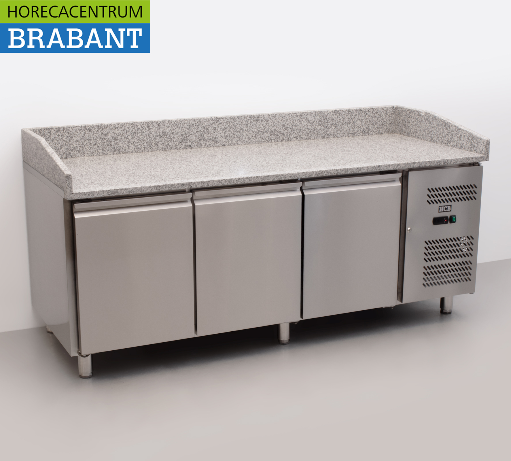 RVS Pizzawerkbank Pizzatafel Koelwerkbank 202 cm 230V Horeca - Afbeelding 3