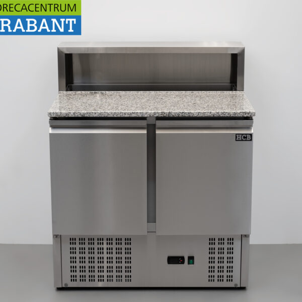 HCB RVS Pizzawerkbank Pizzatafel Saladette 90 cm 230V Horeca