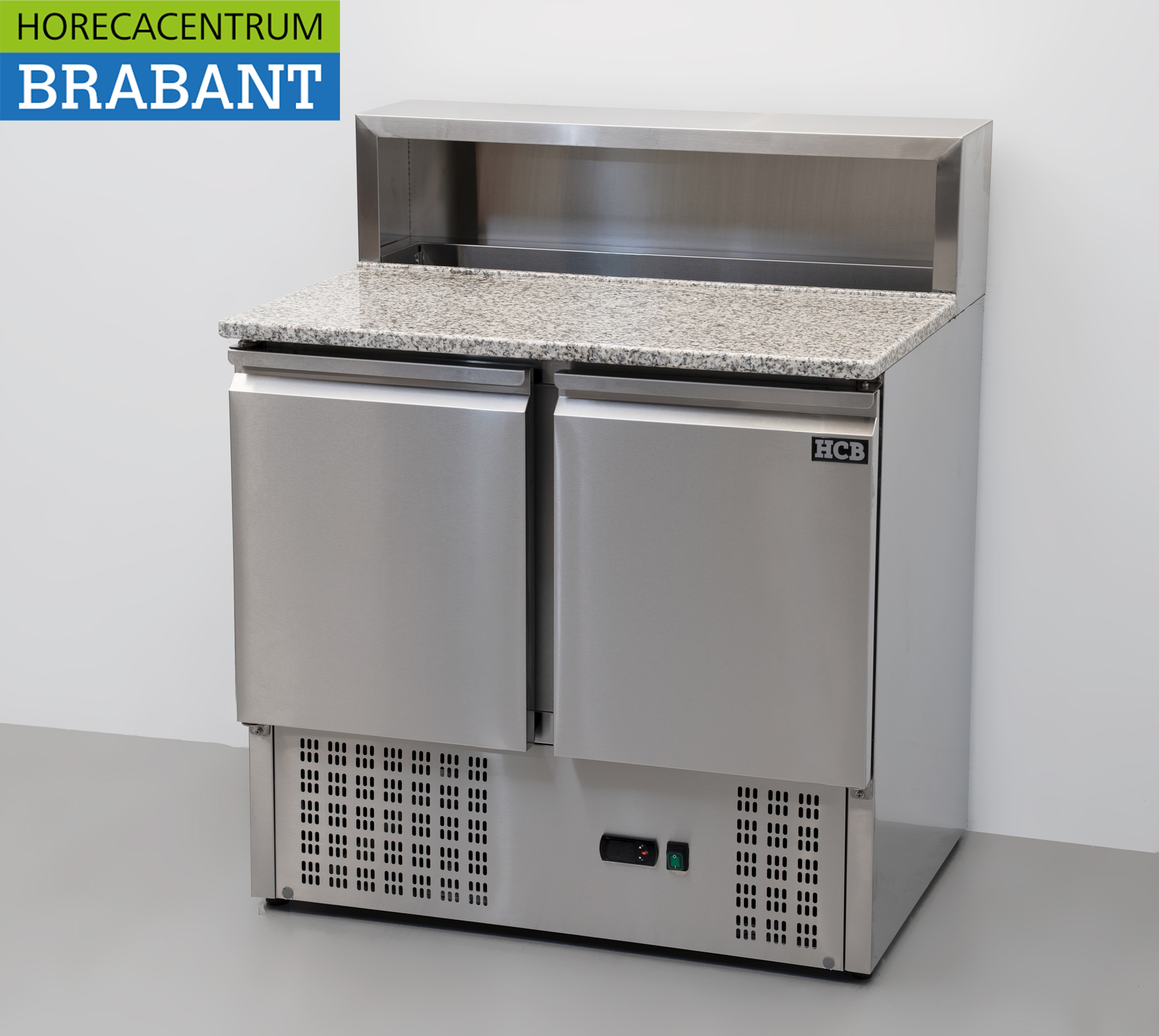 HCB RVS Pizzawerkbank Pizzatafel Saladette 90 cm 230V Horeca - Afbeelding 2