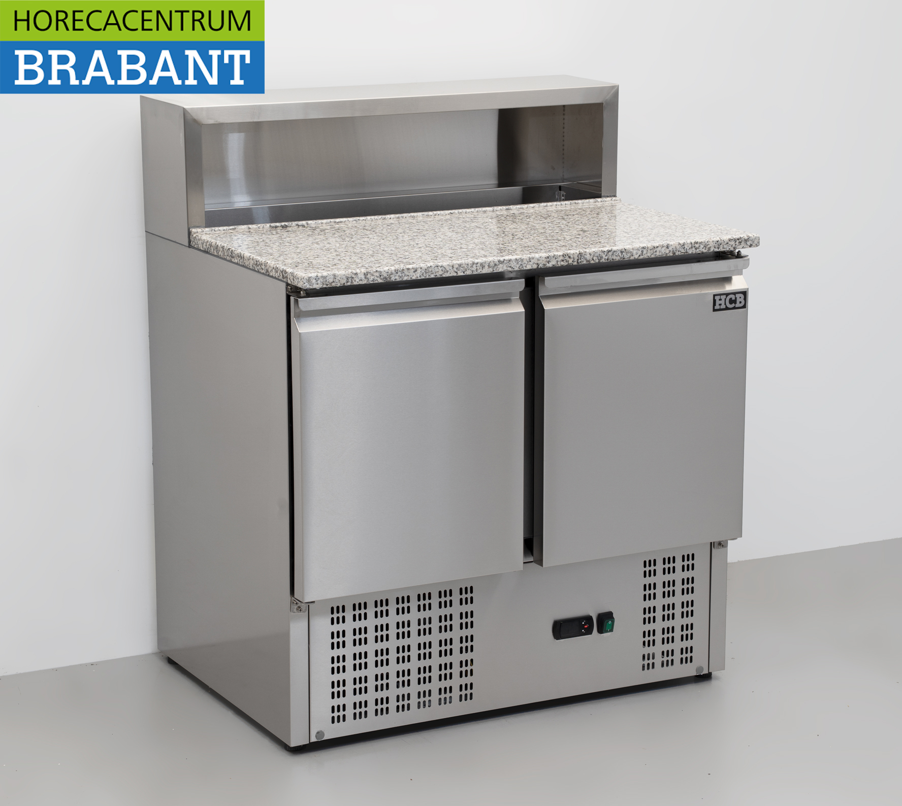 HCB RVS Pizzawerkbank Pizzatafel Saladette 90 cm 230V Horeca - Afbeelding 3