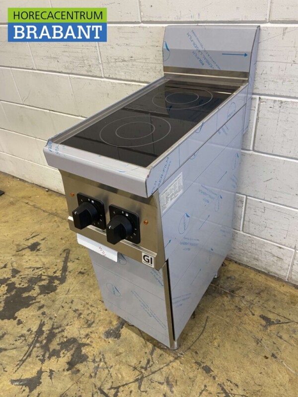 RVS Gastro-Inox 2 pits Elektrisch keramisch fornuis kookplaat 230V Horeca - Afbeelding 4