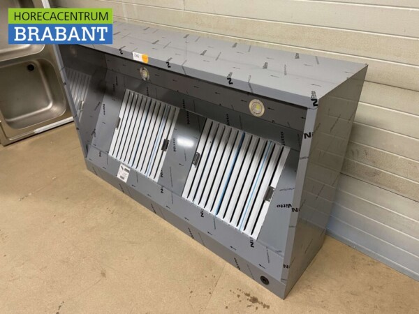 RVS Afzuigkap Dampkap met lamellen filters Premium-line 160 cm Box model Horeca - Afbeelding 2