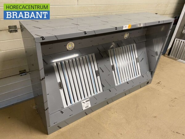 RVS Afzuigkap Dampkap met lamellen filters Premium-line 160 cm Box model Horeca - Afbeelding 3